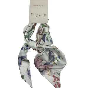 Cynthia Rowley Scarf - Bluebird/ Floral Pattern - NWT